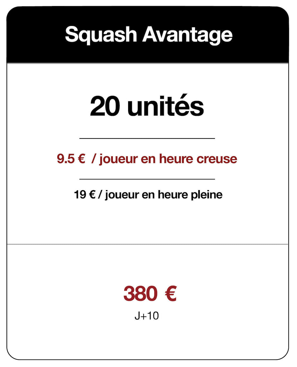Avantage 20 unités