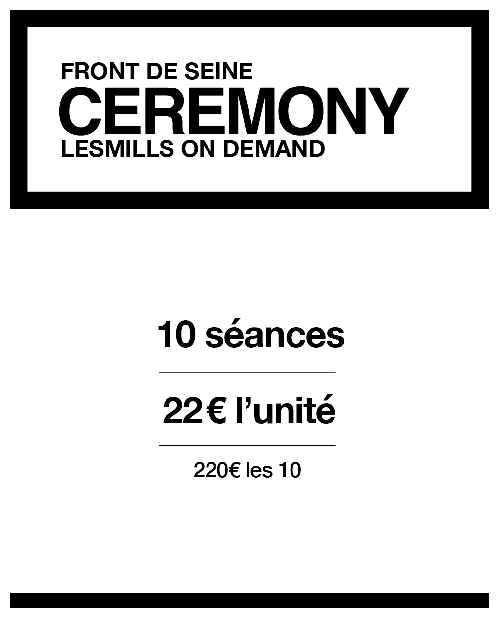 LESMILLS CEREMONY 10 SÉANCES