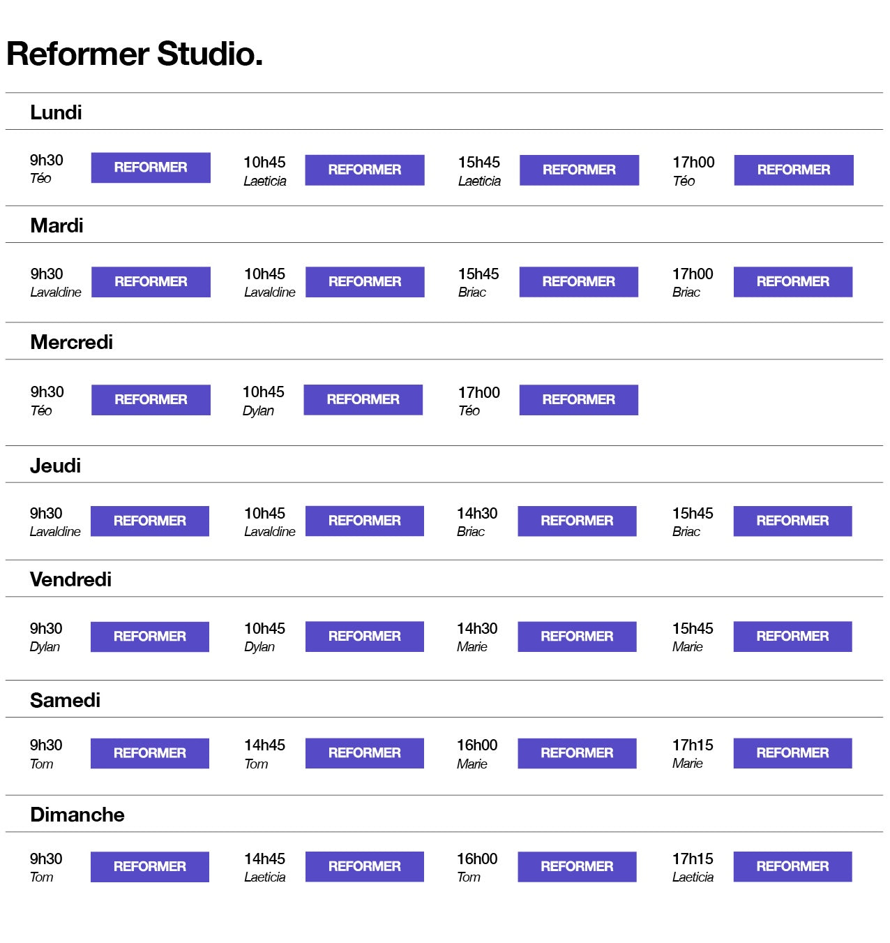 REFORMER 1 SÉANCE
