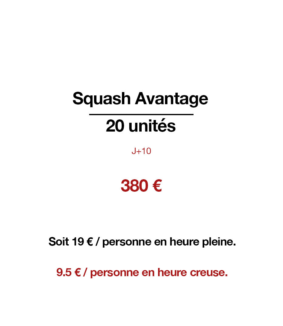 Avantage 20 unités
