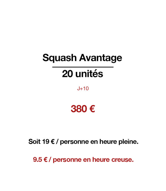 Avantage 20 unités