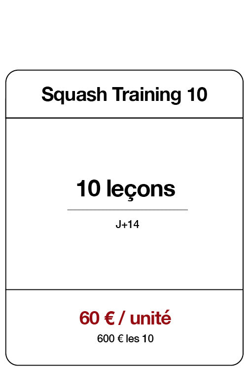 Squash Training 10